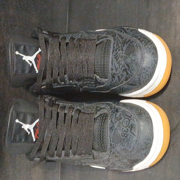 Nike Air Jordan 4 Retro SE "LASER BLK GUM"  Mens Size-11 100% Authentic! - Picture 2 of 12
